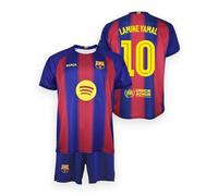 FCB FC Barcelona Kit Infantil LAMINE YAMAL 1ª Equipación 25/26 Réplica Oficial - Conjunto Niño con Nombre y Número (FR/ES, Edad, 8 años, Regular, Rojo y Azul)