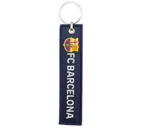 FCB Llavero FC Barcelona Oficial - Escudo Bordado con Frase “Més que un club” - Accesorio Deportivo para Fans del Barça - Regalo Original para Aficionados - Anilla Metálica Resistente (AZUL)