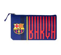 FCB Portatodo Plano Barcelona FC Basic 23x12 cm | Diseño Oficial con Escudo del Club | Estuche Escolar Compacto y Resistente | Ideal para Lápices, Bolígrafos y Útiles | Cremallera Segura