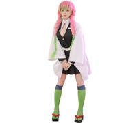 FCCAM Kanroji Mitsuri Cosplay Disfraz Anime Mitsuri Kimono con calcetines Halloween conjunto completo