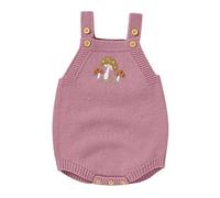 Fccrian Mameluco de punto para bebé recién nacido, sin mangas, suéter para niño y niña, ropa para bebé de 4 a 6 meses (rosa, 3-6 meses)