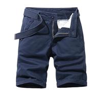 Fccrian Pantalones cortos casuales holgados para hombre, estilo cargo, para correr, para hombre, azul, XL