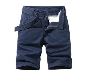Fccrian Pantalones cortos casuales holgados para hombre, estilo cargo, para correr, para hombre, azul, XL