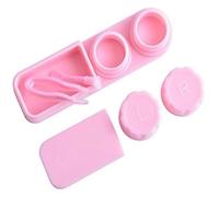 FCfpxwtz Estuche de Viaje para Lentes de Contacto, Estuches for Lentes de Contacto, 5 uds., Caja Doble conexión, Almacenamiento Limpieza portátil, Multicolor(Pink)