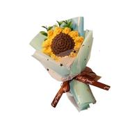 FCfpxwtz Flor de Ganchillo Artificial, Mini Ramo de Flores Ganchillo Multicolor 17x12cm(S3)