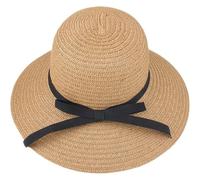 FCfpxwtz Sombrero de paja plegable para el sol, 1 Uds. Sombrero de paja plegable for mujer, ala ancha, protección solar, playa, vacaciones, viajes(Color 2)