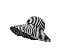 FCfpxwtz Sombrero de paja plegable para el sol, Sombrero de pescador ala larga a rayas plegable for mujer 1 pieza Multicolor 8 pulgadas Sun Beach(Color 2)