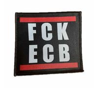 FCK ECB - Parche para coser o planchar | contra bancos centrales, parches de planchado Fuck Banks European Central Bank Planchar imágenes de plancha, divertida política sátira, 10 x 10 cm (FCK ECB)