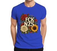 FCK NZS Antifascismo Rose Statement - Camiseta para hombre, azul, 3XL
