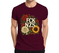 FCK NZS Antifascismo Rose Statement - Camiseta para hombre, granate, S