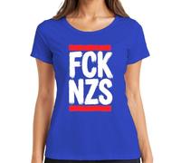 FCK NZS Contra Derecho Statement - Camiseta para mujer, azul, M