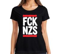 FCK NZS Contra Derecho Statement - Camiseta para mujer, Negro , XL