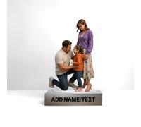 FCLYDER Figura Acrílica Personalizada con Foto en Estilo Cartoon - Retrato 2D para Escritorio, Regalo Original para Cumpleaños/Bodas/Aniversario - Decoración para Hogar y Oficina (Estilo 7)