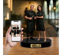 FCLYDER Figura Acrílica Personalizada con Foto en Estilo Cartoon - Retrato 2D para Escritorio, Regalo Original para Cumpleaños/Bodas/Aniversario - Decoración para Hogar y Oficina (Estilo 1)