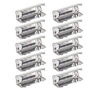 Fcnjsao 10pcs/Pack de cinturones de sincronización de pinzas fijas, estilo crimpado, 6 mm de ancho, clips de fijación de repuesto, accesorios para impresora 3D