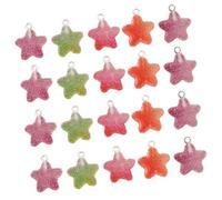 Fcnjsao 20 colgantes surtidos con forma de corazón de oso y estrella, para fabricación de joyas, collares y pulseras