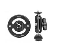 Fcnjsao Agarre ajustable para teléfono con base de metal, rosca estándar para dispositivos móviles y fotográficos, soporte de cámara, clip para teléfono