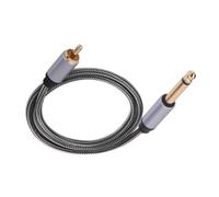 Fcnjsao Cable adaptador de sonido de 6,35 mm a macho de 6,35 mm para amplificador de potencia, cine en casa