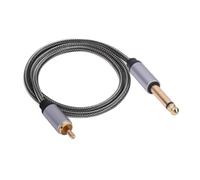 Fcnjsao Cable adaptador de sonido de 6,35 mm a macho de 6,35 mm para amplificador de potencia, cine en casa