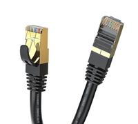 Fcnjsao Cable de conexión Ethernet Cat8 de velocidad rápida de 10 Gbps, cable de red de 10 Gigabit, conectores RJ45, línea de cable de conexión
