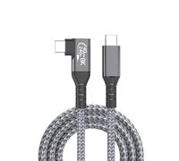 Fcnjsao Cable de extensión USB C de codo de 90° de 40 Gbps macho a macho, cable de datos con soporte de video de 8 K y 60 Hz y suministro de energía de 240 W