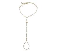Fcnjsao Cadena de mano ajustable con diamantes de imitación brillantes para decoración de dedos, joyería de mano para mujeres, regalos especiales para mujeres, diseños de estrellas, talla única, como