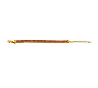 Fcnjsao Circonita cúbica de cristal tejida de color dorado para mujeres y hombres, accesorios de joyería de acero inoxidable chapado en oro