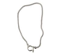 Fcnjsao Collar con cierre de mosquetón de acero inoxidable, resistente, versátil, accesorio de moda para uso diario y viajes, trajes elegantes, Acero inoxidable
