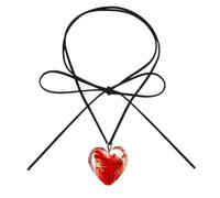 Fcnjsao Collar para mujer, diseño de tendencia, ama, cadena de clavícula, temperamento, simple, frío, ajustable, color, Esmalte y cuerda de cuero de terciopelo