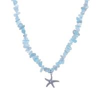 Fcnjsao Collar para mujer, hecho a mano, dulce y fresco, collar con colgante de hipérbole, collar para hombres y mujeres, joyería para parejas, cadena de piedra natural