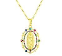 Fcnjsao Collares para mujer, exquisito collar para parejas, collar con colgante de matrimonio, collar religioso, joyería unisex para hombre, Cobre