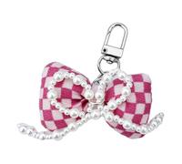 Fcnjsao Elegante lazo nudo colgante teléfono encanto desmontable teléfono cordón Orumament colorido mariposa nudo llavero elegante accesorio