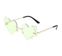 Fcnjsao Elegantes gafas de sol con forma de corazón con llama, punk, tonos claros, sombras, espectáculos en vivo, fiestas, accesorios para fotos