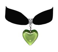 Fcnjsao Gargantilla gótica para mujer, estilo retro, vintage, gótico, con forma de corazón, gótico, de cristal negro, con colgante de corazón, Terciopelo y cristal