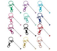 Fcnjsao Handlover 12 unidades llavero con barras de metal bolsas transparentes y tarjetas de agradecimiento suministros para el uso diario