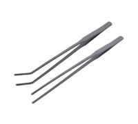 Fcnjsao Juego de 2 pinzas para acuarios, tanques de peces, tijeras, hierba, herramienta de acero inoxidable para el cuidado de plantas y manejo de reptiles