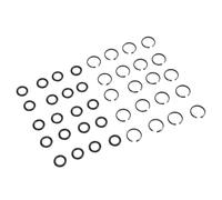 Fcnjsao Juego de 20 anillos con juntas tóricas de 1,27 cm, anillos de retención de clip, llave de impacto, accesorios de mantenimiento, piezas de llave de metal de goma