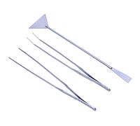 Fcnjsao Juego de 3 herramientas de acuario de acero inoxidable para raspador Aquascaping Trimm Sets acuático plantación pinzas espátula