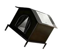 Fcnjsao Refugio aislado impermeable para gatos para animales al aire libre, diseño de base elevada, tela Oxford, protección de invierno, casa de mascotas resistente al viento para gatos