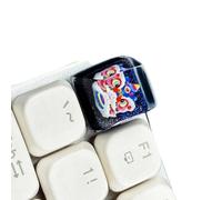 Fcnjsao Tecla artística translúcida con adorno tradicional de danza del dragón para teclados mecánicos, tecla epoxi