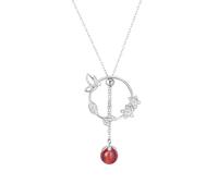 Fcnjsao Vintage Heaven - Collar de bendición oficial con colgante de mariposa y flor, cadena de clavícula, joyería para mujeres y hombres