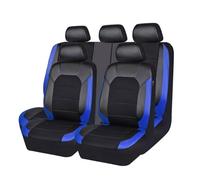 FCNNYBF 9 Piezas Fundas Asientos Coche para Renault Clio IV 2012 2013 2014 2015 2016, Cuero Coche Cubreasientos Transpirable Juegos Protectores Interior Accesorios,Blue