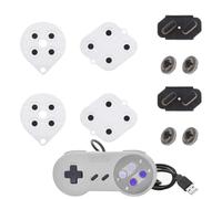 Fc'Noqgn 2 Juegos de Almohadillas conductoras de Silicona para Botones de Repuesto compatibles con el Mando Super SNES
