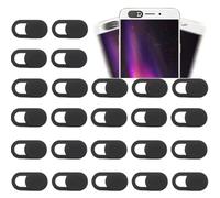 Fc'Noqgn 24pcs Webcam Cover, Camera Cover Foil Ultra Thin Cover Camera Laptop Webcam Slide Cover Webcam Protection,Webcam Cover for Computer,Mobile Phone,Tablet,Laptops,Protect Your Privacy(Black)