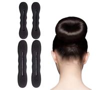 Fc'Noqgn 4 Piezas de Nudo Mágico de Pelo, Esponja de Clips de Pelo, Herramienta de Esponja de Pelo, Herramienta de Esponja de Pelo, Herramienta de Esponja de Pelo, 2 Grandes, 2 Pequeños (Negro)