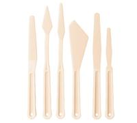 Fc'Noqgn 6 Piezas Raspador Mezclador para Pintura, Cuchillo de Plástico para Pintura, Espátula para Pintura Acrílica, Cuchillo Mezclador para Pasta Estructural, Pintura Acuarela