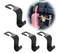 Fc'Noqgn Car Seat Hooks 4 Pcs Car Headrest Hooks Headrest Interior Accessories Handbag Wallet Shopping Bag Water Bottle