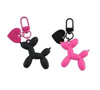 Fc'Noqgn Llaveros Perro Globo 2 Unidades - Accesorio Mujer Multiusos + Colgante Bolso - Regalo Minimalista para Coches y Complementos