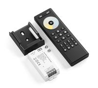 FCOB 5050SMD COB CCT C02RF 2.4G RF Controlador&RC02RFB Remoto Controlador Kit 4 Zonas RF 2.4GHz Inalámbrico Control Grupo PWM CCT(+V C W) 3pin Tira LED DC5V DC12V DC24V