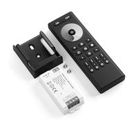 FCOB 5050SMD COB DIM C01RF 2.4G RF Controlador&RC01RFB Remoto Controlador Kit 4 Zonas RF 2.4GHz Inalámbrico Control Grupo PWM Monocolor(+V -V) 2pin Tira LED DC5V DC12V DC24V